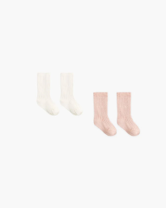 Socks Set | Natural & Dusty Rose