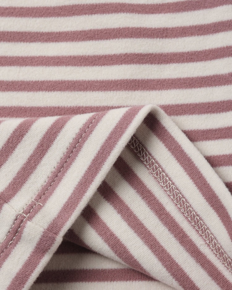 Ruffle Cozy Set | Mulberry Stripe