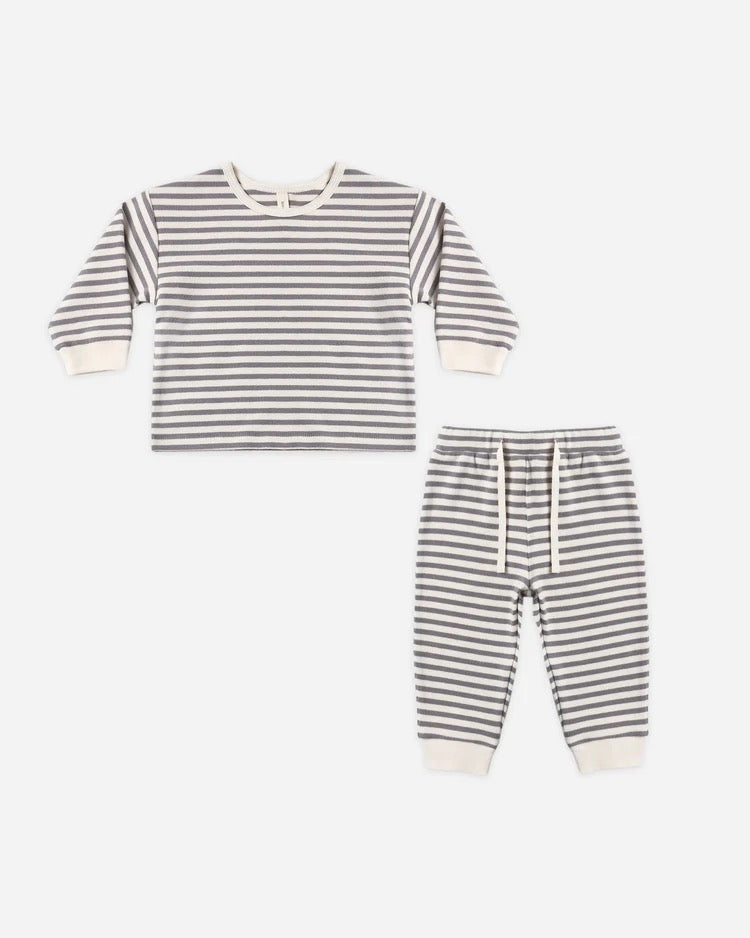 Cozy Set | Slate Stripe