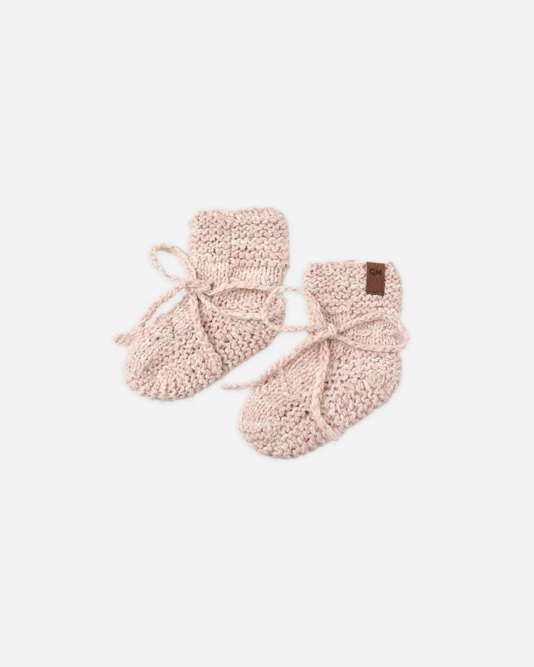Knit Booties | Dusty Rose Speckle