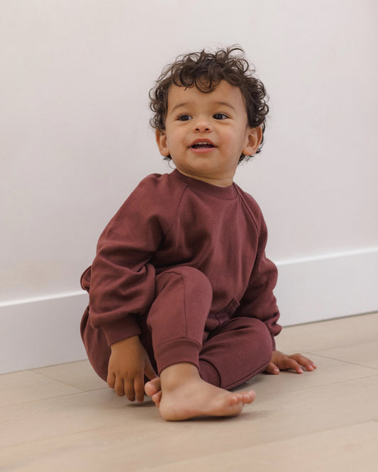 Pocket Sweatshirt + Sweatpant | Black Cherry