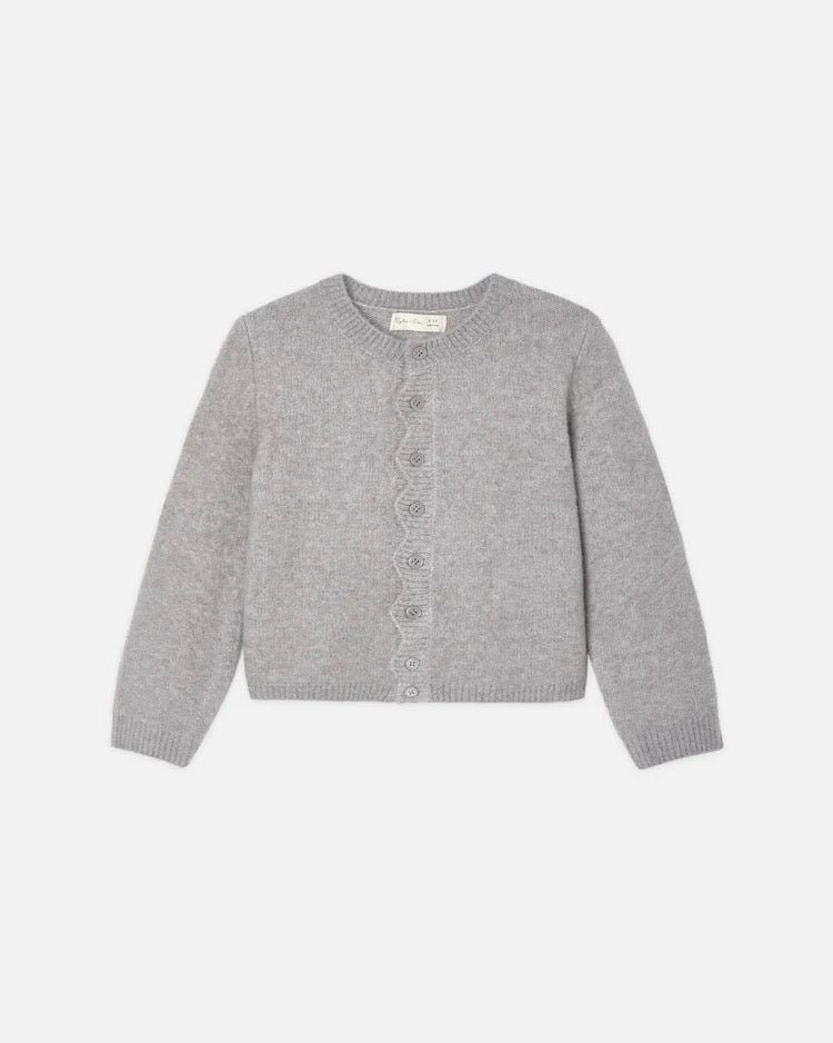 Scallop Cardigan | Dusty Blue
