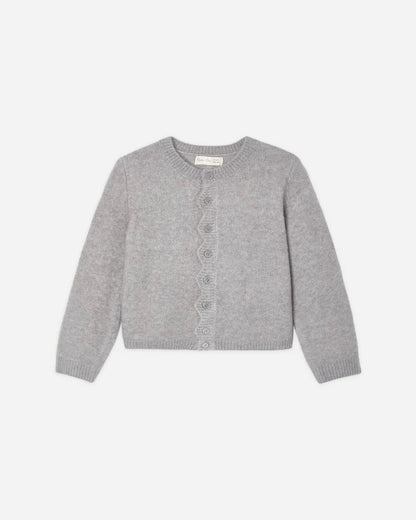 Scallop Cardigan | Dusty Blue
