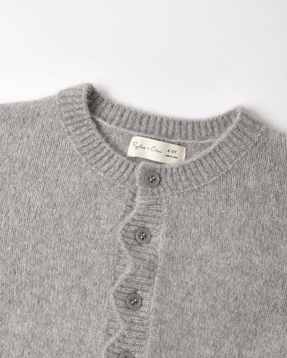 Scallop Cardigan | Dusty Blue