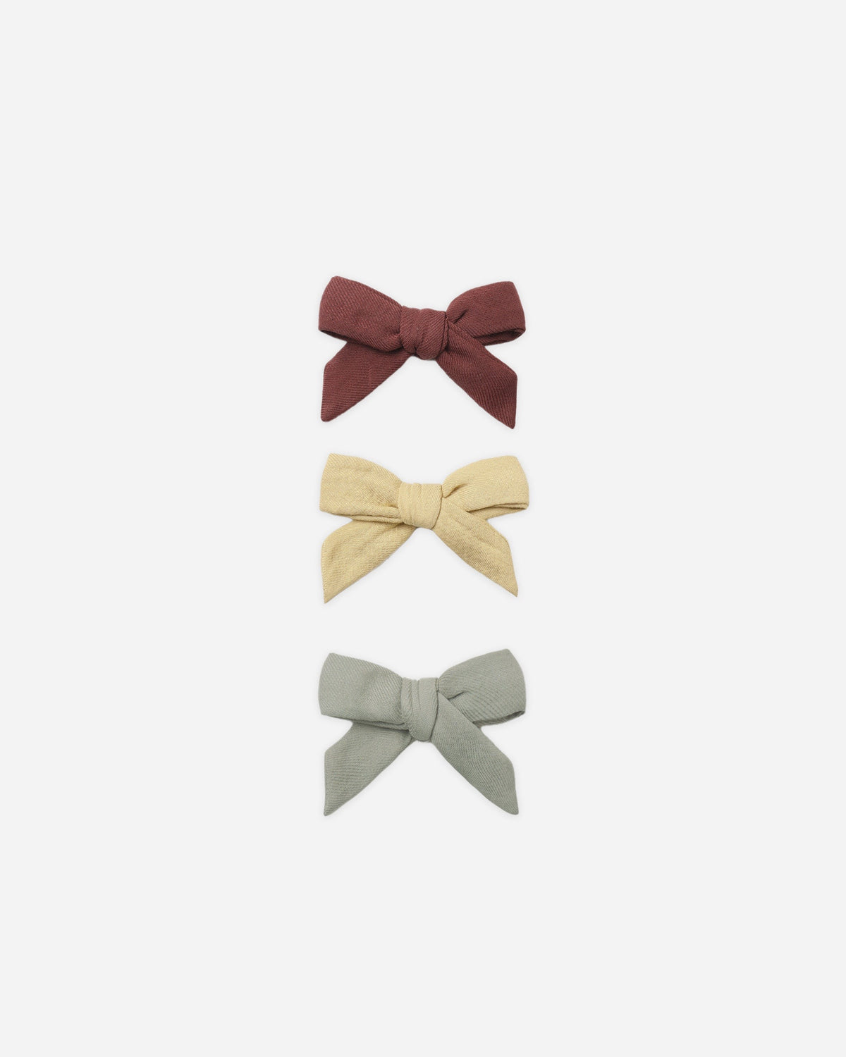 Bow W. Clip, Set Of 3 | Black Cherry, Butterscotch & Laurel