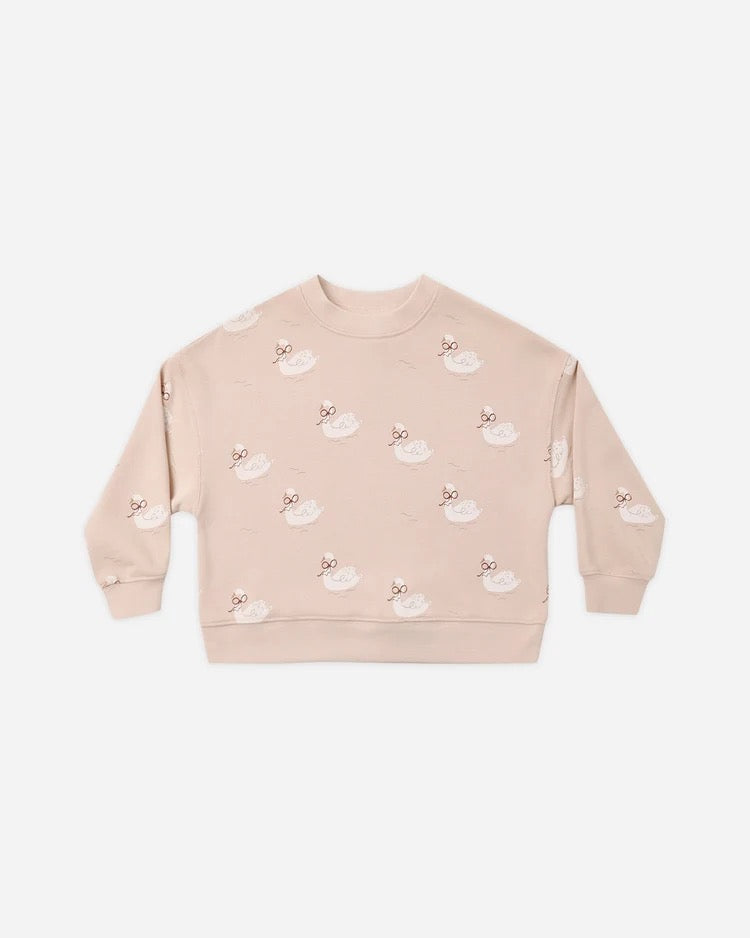 Boxy Pullover | Swans