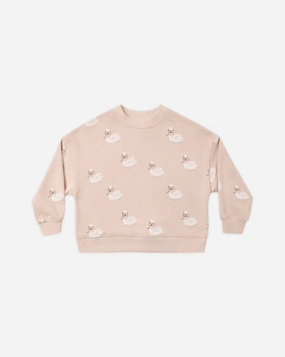 Boxy Pullover | Swans
