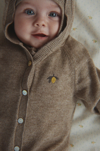 Mattou Knit Onesie | Light Brown