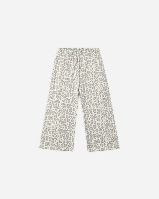 Rylee + Cru Wide Leg Sweatpants, Leopard