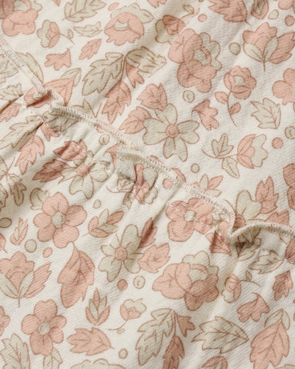 Ruffle Collar Button Dress | Pink Blossom