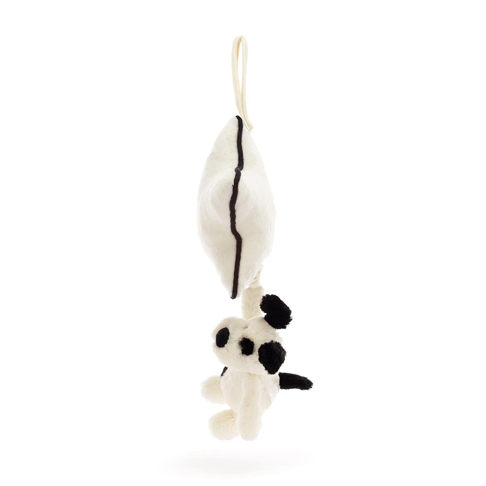 Bashful Rufferty Black & Cream Puppy Musical Pull