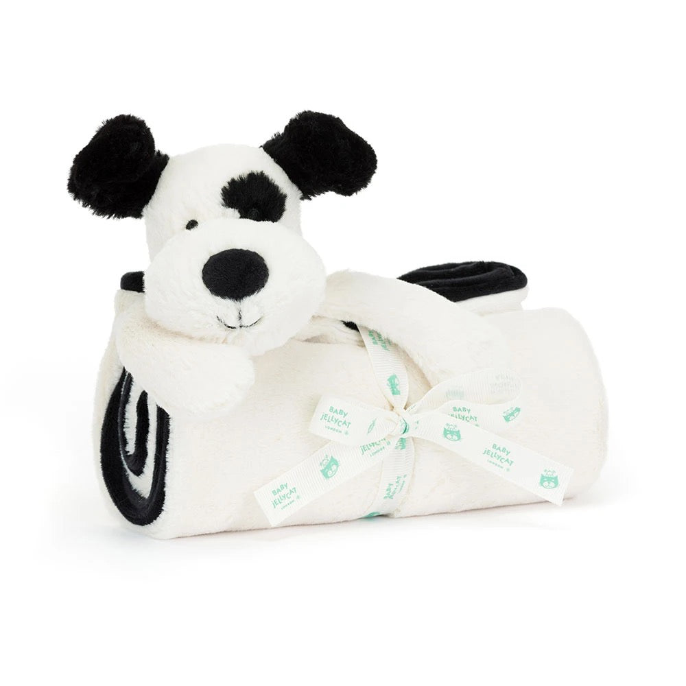Bashful Rufferty Black & Cream Puppy Blankie