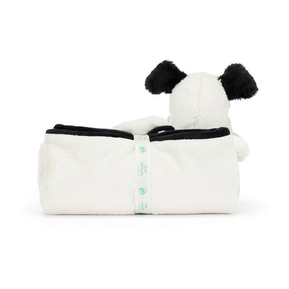 Bashful Rufferty Black & Cream Puppy Blankie