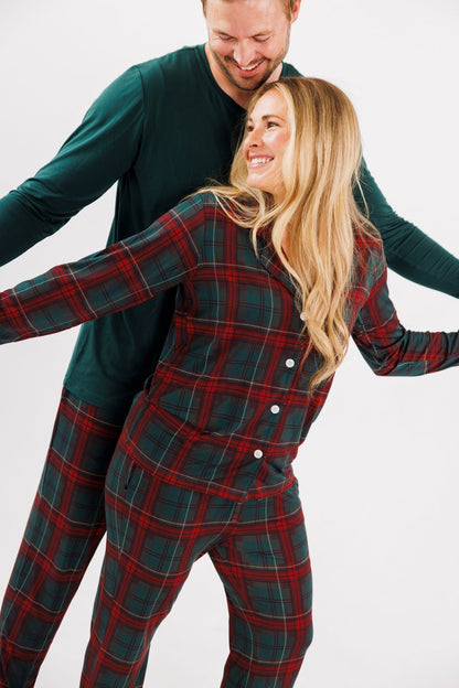 Holiday Heritage Plaid Women's Long Sleeve Ruffle Set