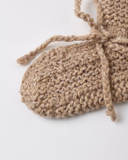 Knit Booties | Heathered Almond