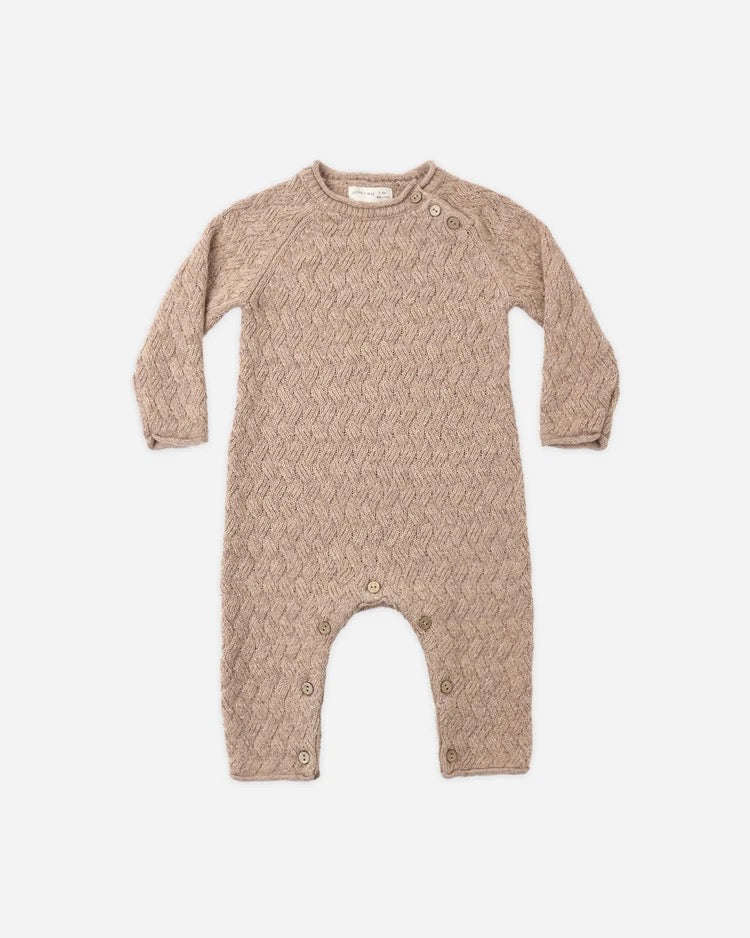 Cozy Heather Knit Jumpsuit | Heathered Almond