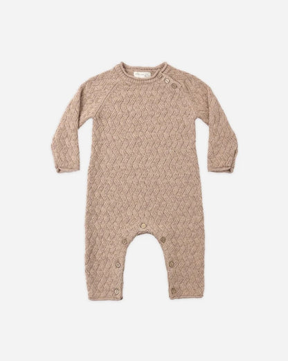 Cozy Heather Knit Jumpsuit | Heathered Almond