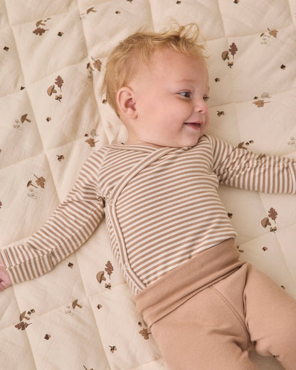 Side Snap Bodysuit + Pant Set | Almond Stripe