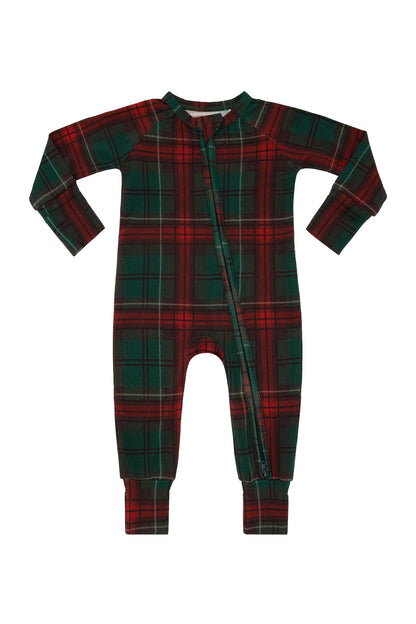 Holiday Heritage Plaid Zipper Romper