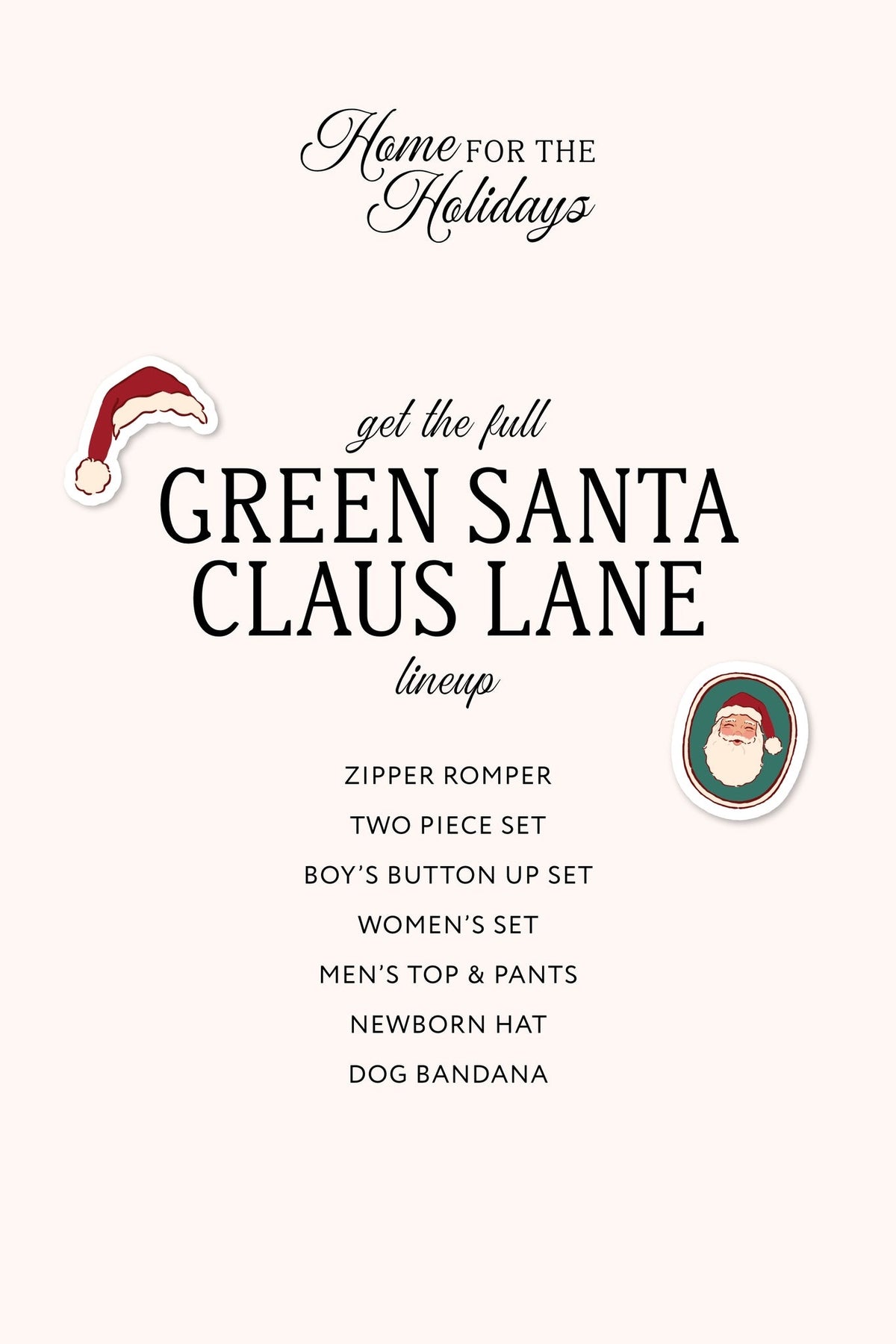 Green Santa Claus Lane | Two Piece Set