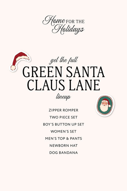 Green Santa Claus Lane | Two Piece Set