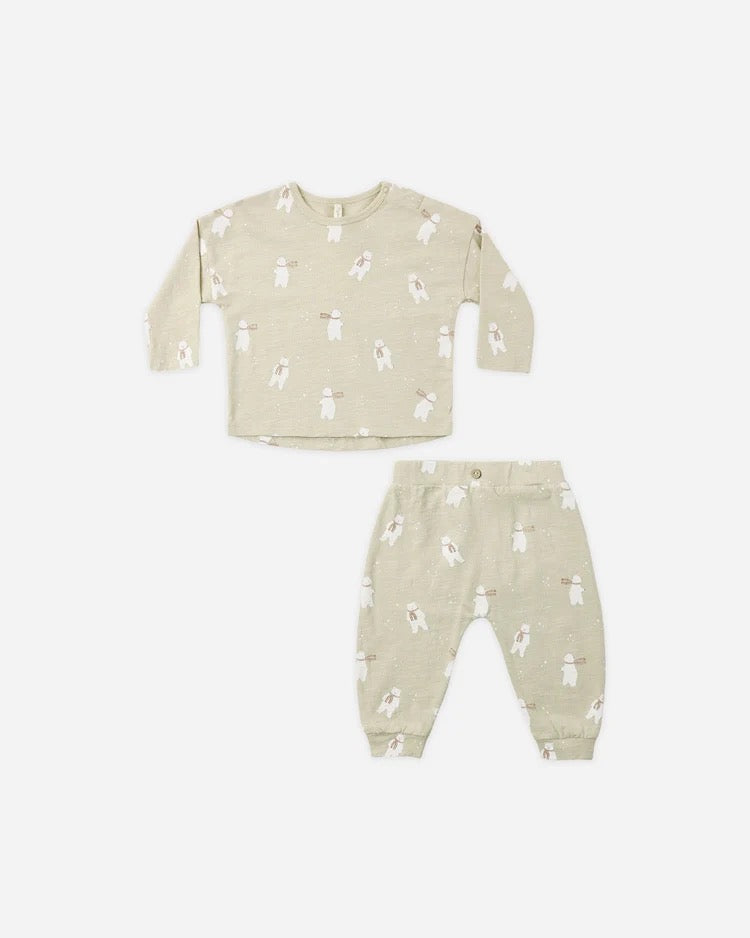 Long Sleeve Tee + Pant Set | Polar Bears