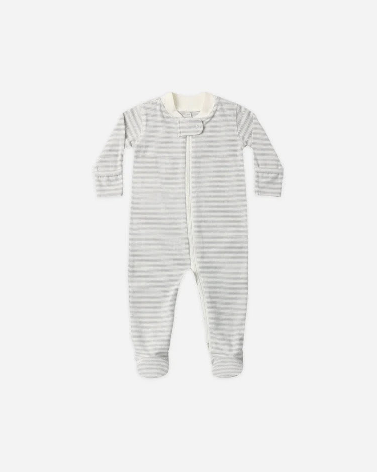 Zip Long Sleeve Sleeper Footie | Cloud Stripe