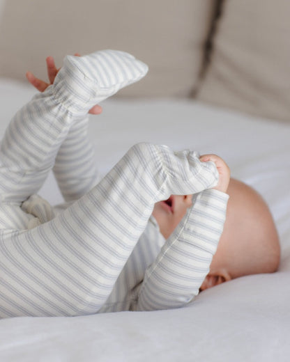 Zip Long Sleeve Sleeper Footie | Cloud Stripe