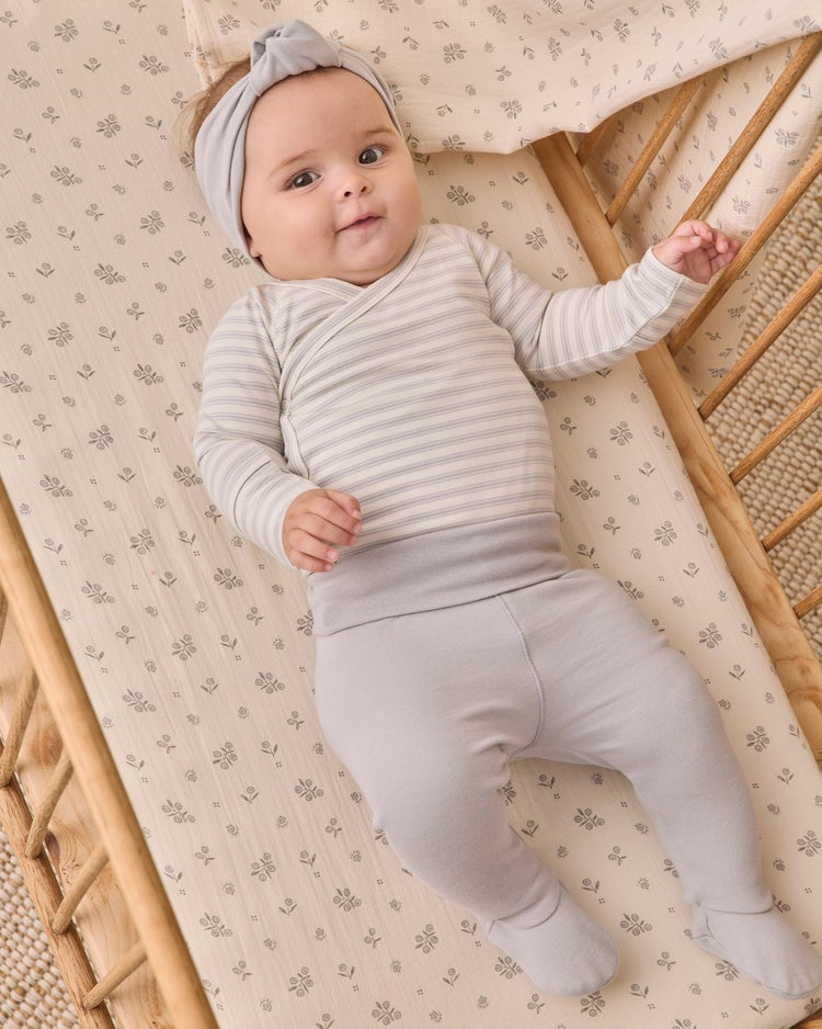 Side Snap Bodysuit + Pant Set | Cloud Stripe