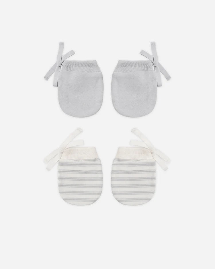 No Scratch Mittens, Set Of 2 | Cloud Stripe & Cloud