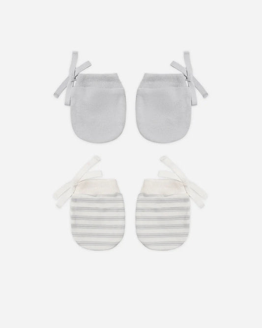 No Scratch Mittens, Set Of 2 | Cloud Stripe & Cloud