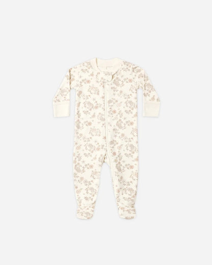 Zip Long Sleeve Sleeper | Footie Floral Vine