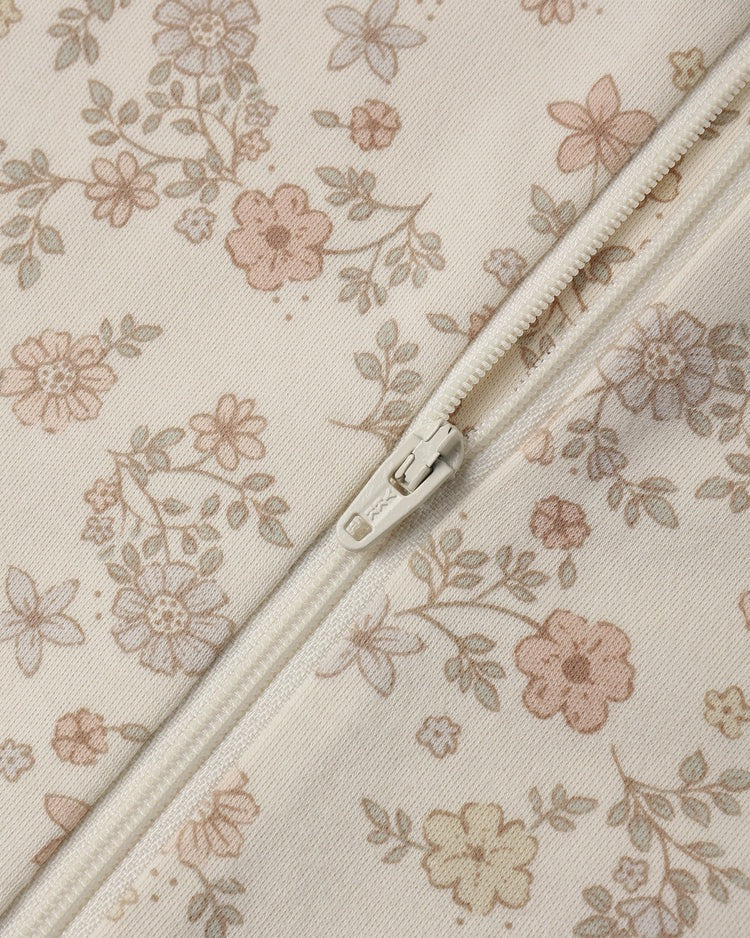 Zip Long Sleeve Sleeper | Footie Floral Vine