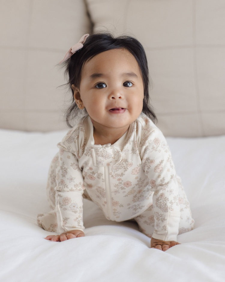Zip Long Sleeve Sleeper | Footie Floral Vine