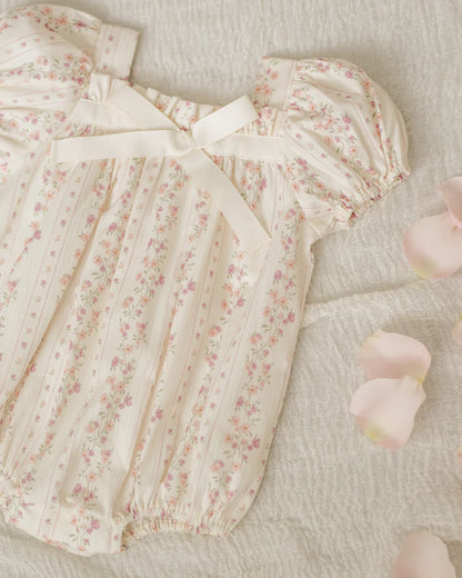 Lyla Romper | Floral Stripe