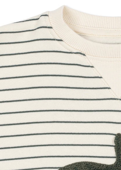 Amio Sweater + Track Pant Set- Lemon stripe