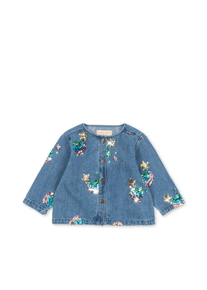 MAGOT SEQUIN DENIM JACKET //  RAINBOW STAR