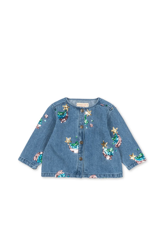 MAGOT SEQUIN DENIM JACKET //  RAINBOW STAR