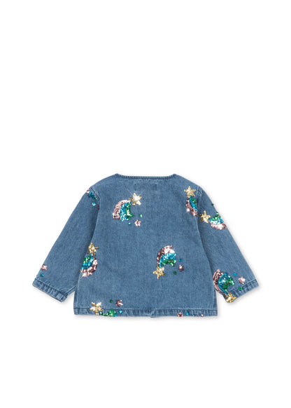 MAGOT SEQUIN DENIM JACKET //  RAINBOW STAR