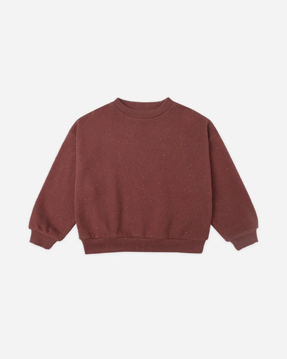 Relaxed Sweatshirt Set || Burgundy
