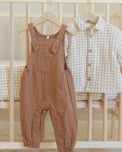 Woven Crib Sheet || Cedar Check