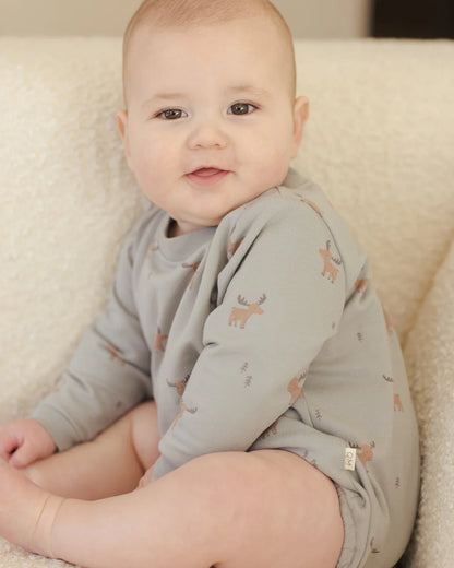 Crewneck Bubble Romper || Moose