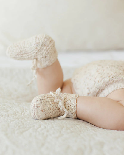 Knit Booties || Natural Confetti