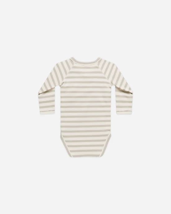 Side Snap Bodysuit || Grey Stripe