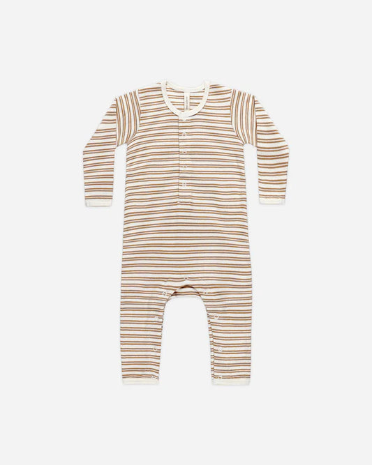 Ribbed Baby Jumpsuit || Golden Stripe