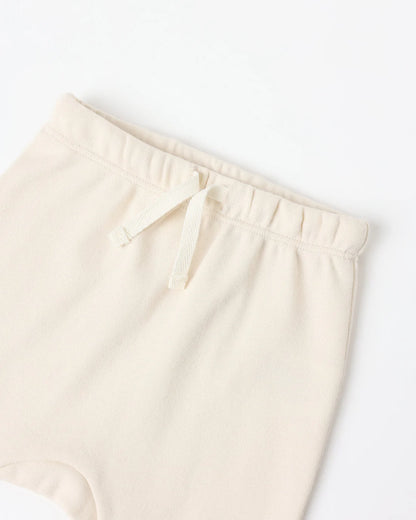 Wrap Top + Footed Pant Set || Natural