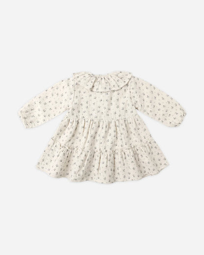 Ruffle Collar Button Dress || Bluebell