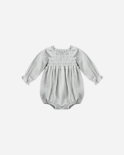 Eden Romper || Blue Gingham