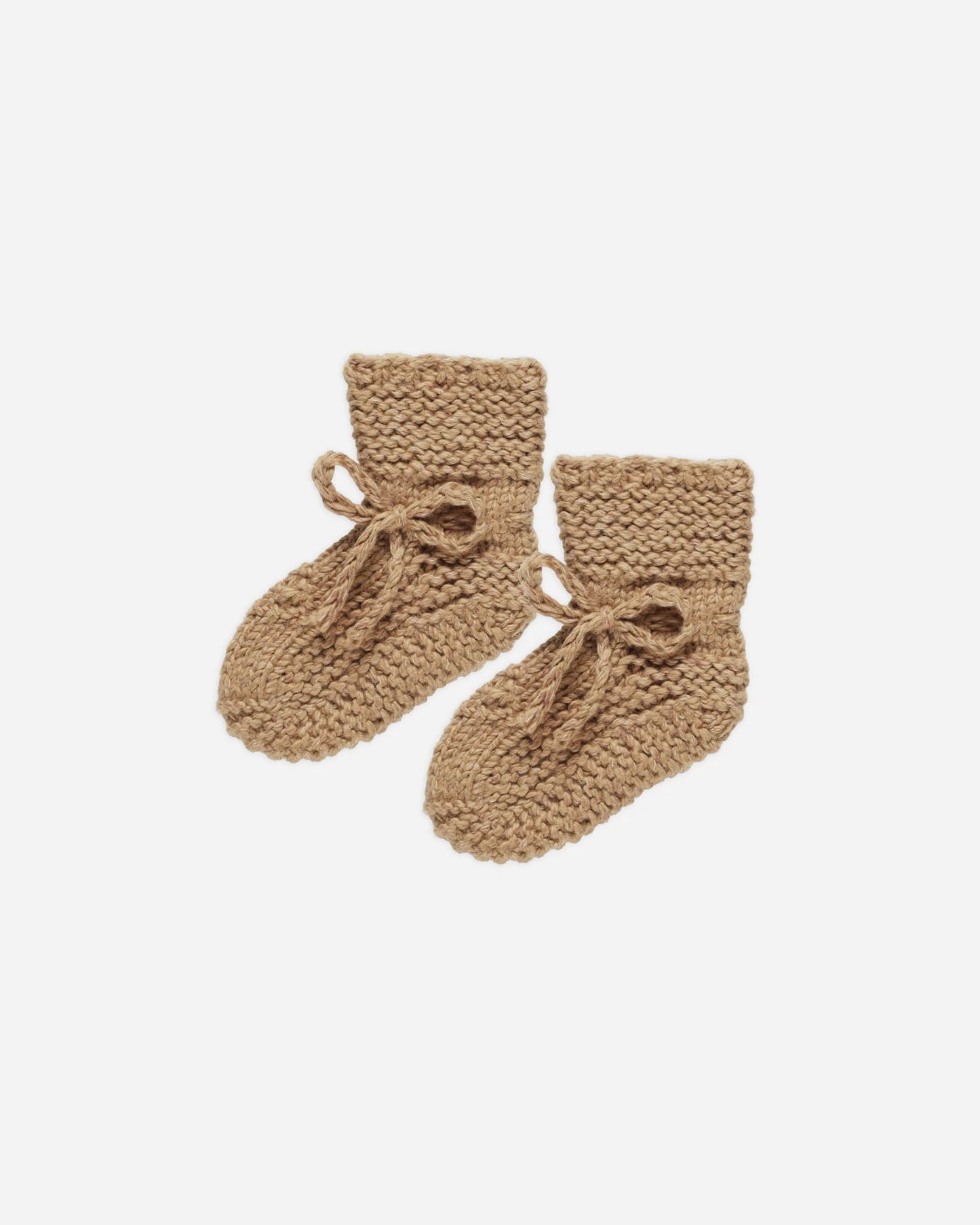 Knit Booties || Speckled Golden