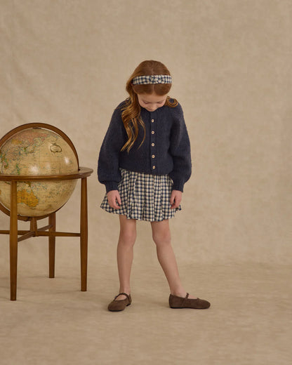 Knotted Headband | Navy Check